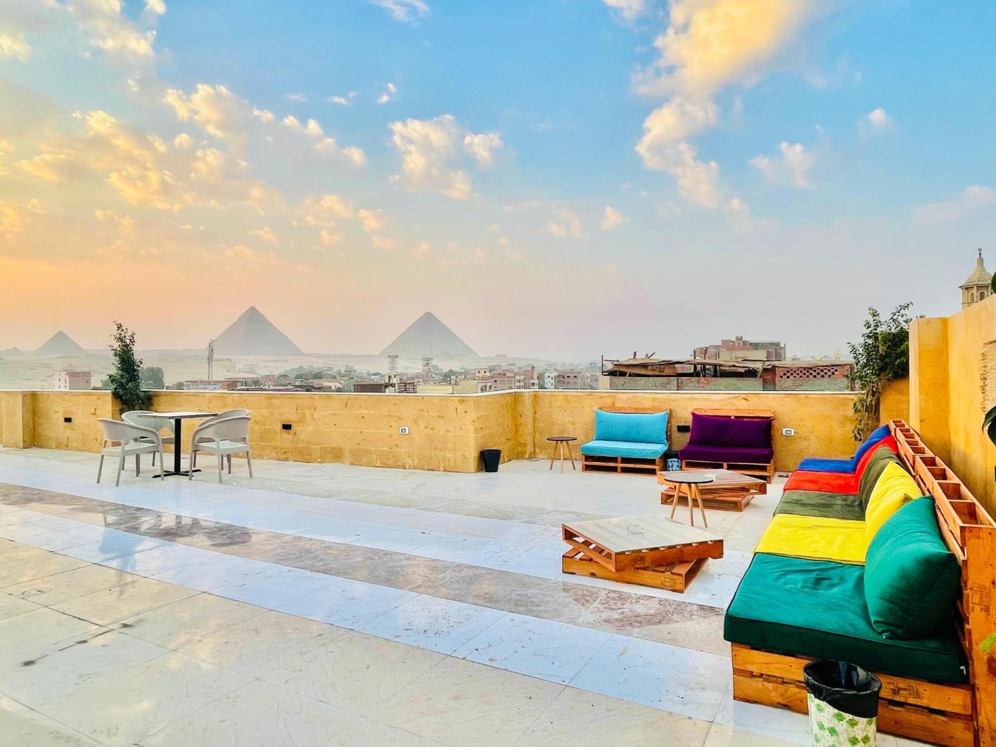 Palm Pyramids View Inn Kafret el-Gabal Eksteriør bilde